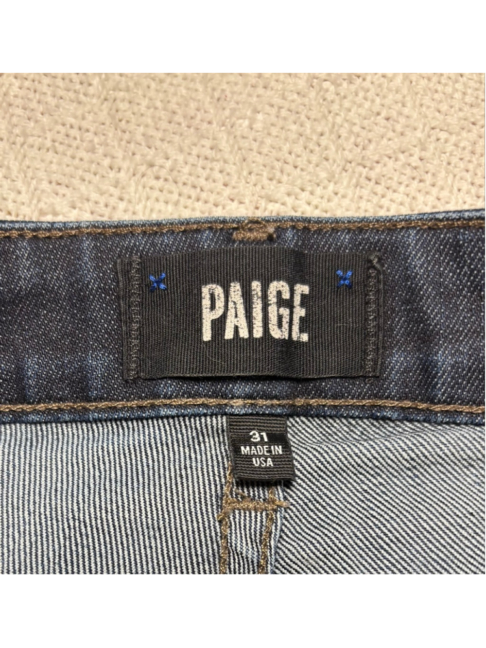 EUC PAIGE Normandie Dark Wash "Backstage" Men's Straight Jeans SZ 31X28 SHORT - Picture 5 of 9